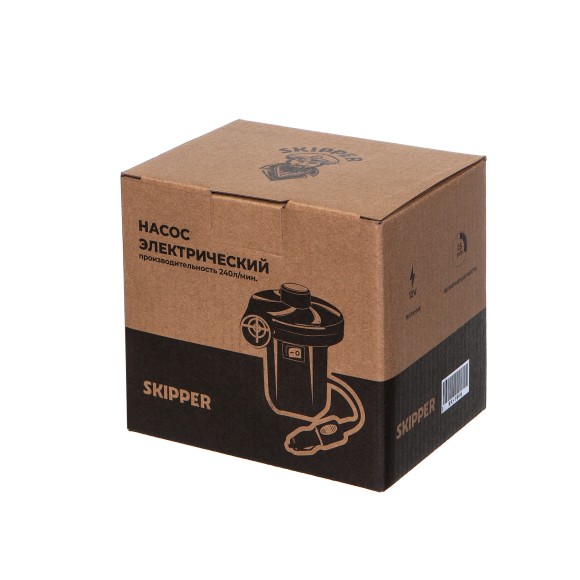 Насос электрический Skipper макс. давл. 0,033 BAR, производ. 24 л/мин, макс. мощн. 40 Вт, уров. шума 85 Дб
