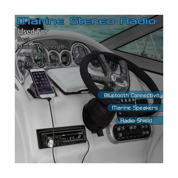 Морская акустика 1DIN PYLE PLCDBT95MRB, комплект