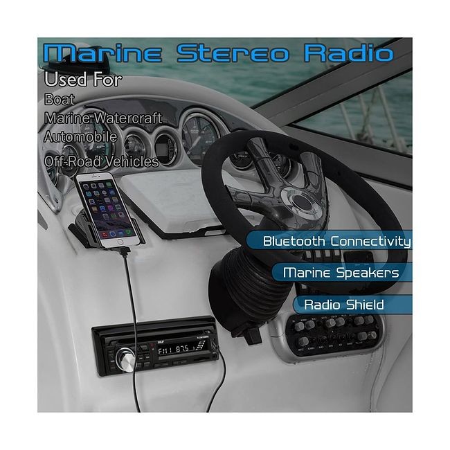 Морская акустика 1DIN PYLE PLCDBT95MRB, комплект