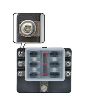 Блок на 6 предохранителей с индикацией исправности предохранителя, Marine Rocket Блок на 6 предохранителей с индикацией исправности предохранителя, Marine Rocket