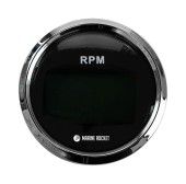 Тахометр 0-8000 об/мин со счетчиком моточасов делитель 1-10, черный циферблат, нержавеющий ободок, Marine Rocket Тахометр 0-8000 об/мин со счетчиком моточасов делитель 1-10, черный циферблат, нержавеющий ободок, Marine Rocket