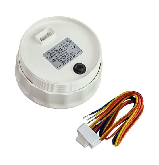 Тахометр 0-8000 об/мин со счетчиком моточасов делитель 1-10, черный циферблат, нержавеющий ободок, Marine Rocket Тахометр 0-8000 об/мин со счетчиком моточасов делитель 1-10, черный циферблат, нержавеющий ободок, Marine Rocket