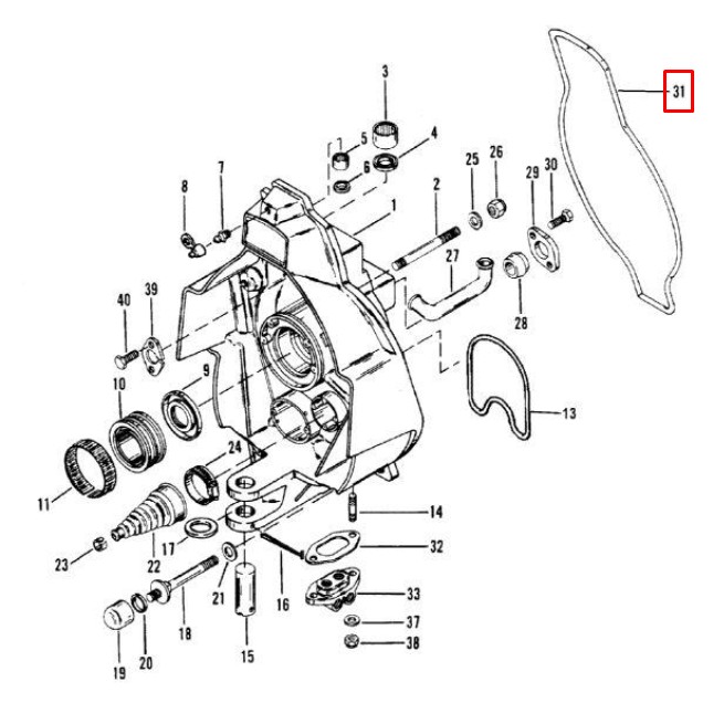 Кольцо уплотнительное резиновое MERCRUISER ALPHA ONE STERNDRIVE (PREMARINE)