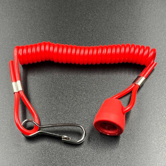 Шнур аварийного выключения с колпачком двигателя Yamaha VK540 (8H7-82552-01; 8H8-82552-09) (KINETIX)