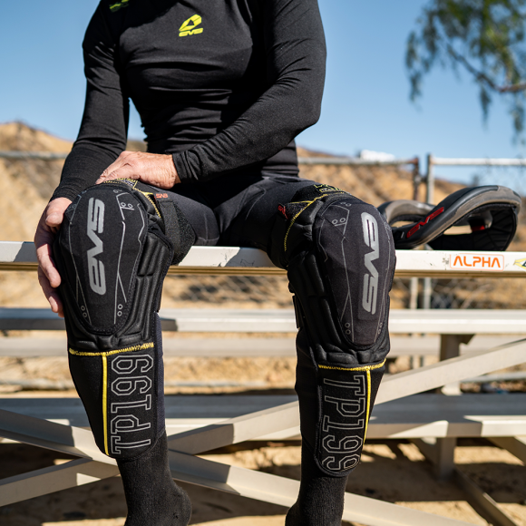 Защита колена и голени EVS TP199 Black / Hi-Viz Yellow, Small / Medium