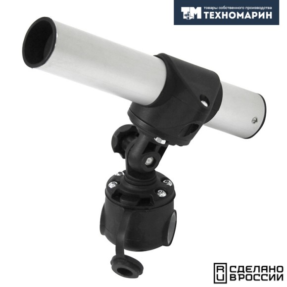 Держатель спиннинга сквозной на леер быстросъемный, алюминий