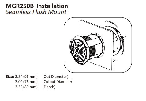 Морская магнитола BOSS MG250W.64 (комплект4)