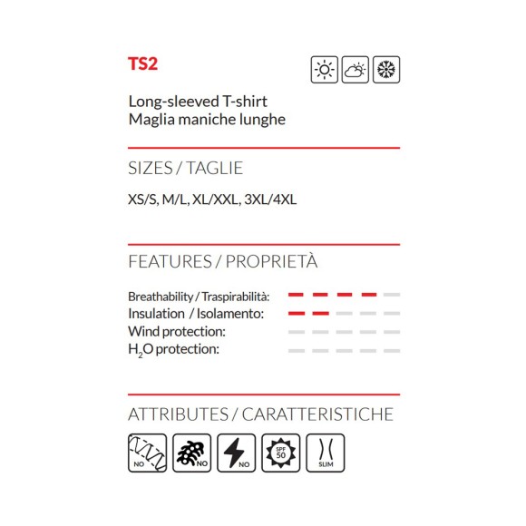 Лонгслив SIXS TS2 4-season Yellow Tour, M/L