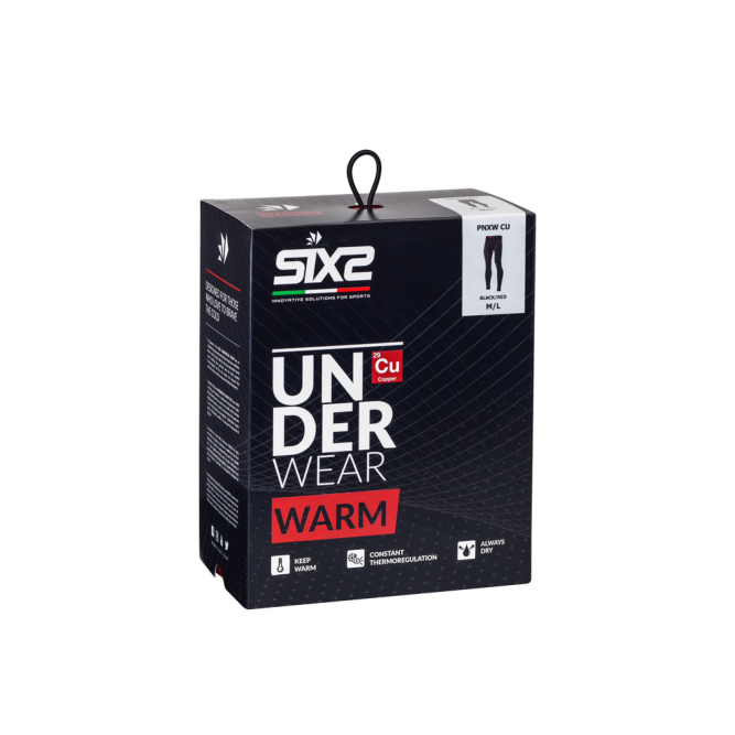 Термоштаны SIXS PNXW CU Black/Red, XS/S
