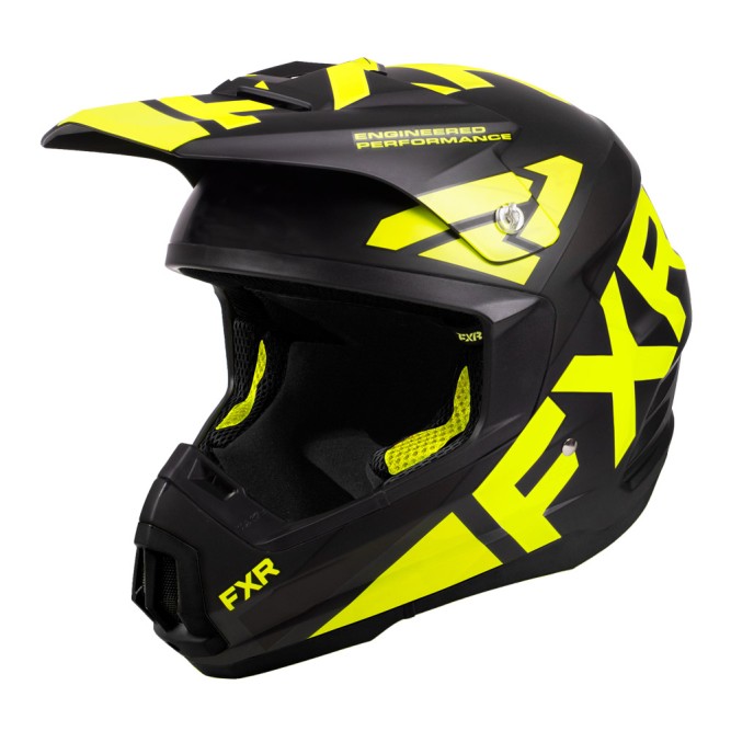 Шлем FXR Torque Team Black/Hi Vis, 2XL