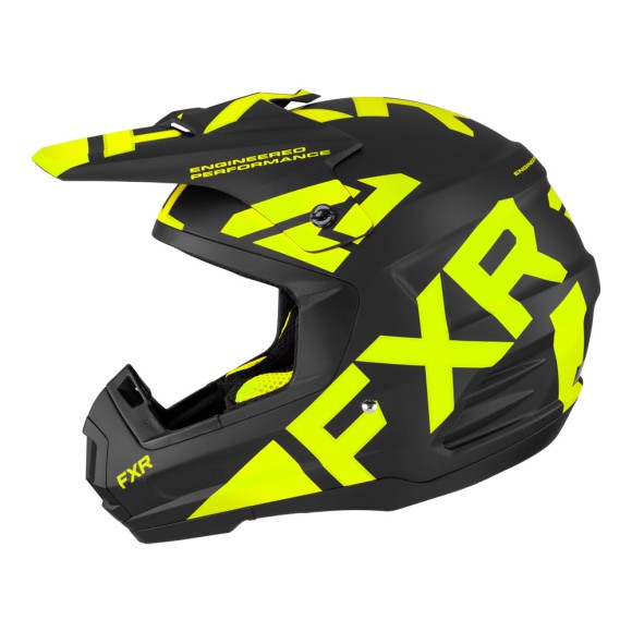 Шлем FXR Torque Team Black/Hi Vis, 2XL