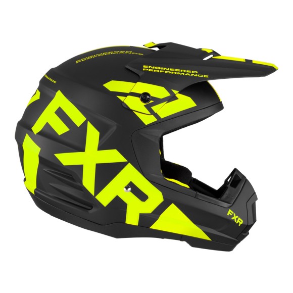 Шлем FXR Torque Team Black/Hi Vis, 2XL