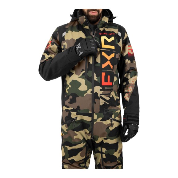 Комбинезон FXR Helium без утеплителя Camo/Sunset, XL