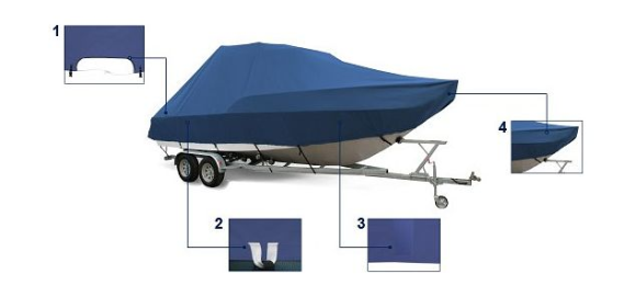 Тент для хранения катера длиной 7.0-7.6 м