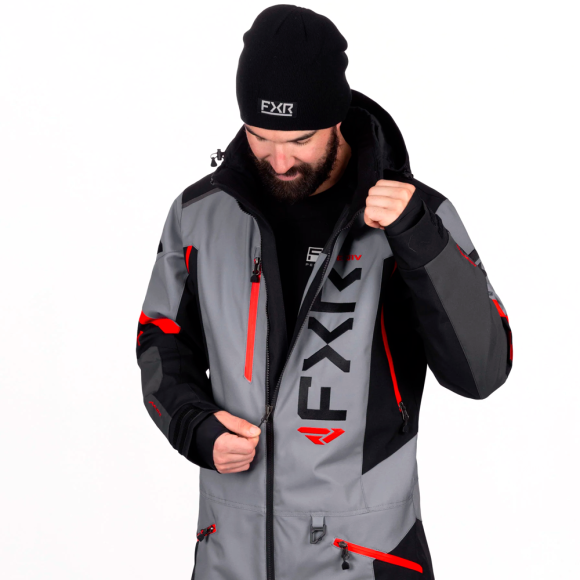 Комбинезон FXR Helium без утеплителя Titanium/Red, 2XL Комбинезон FXR Helium без утеплителя Titanium/Red, 2XL