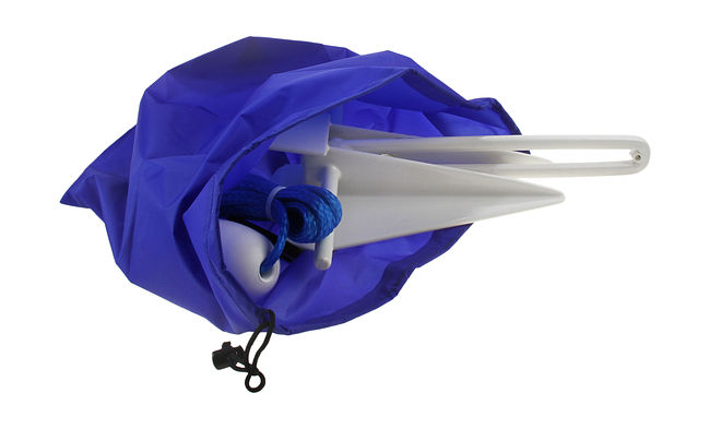 Якорь Дэнфорта 3 кг в пластиковой оболочке с веревкой 4,4 м и поплавком