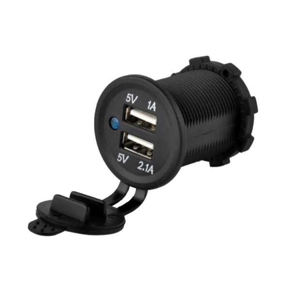 Разъем USB Skipper 5В 3.1A, врезной, без панели Разъем USB Skipper 5В 3.1A, врезной, без панели