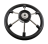 Рулевое колесо LEADER PLAST черный обод серебряные спицы д. 330 мм