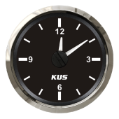 Часы судовые KUS Ободок - S.S.316 с черным циферблатом