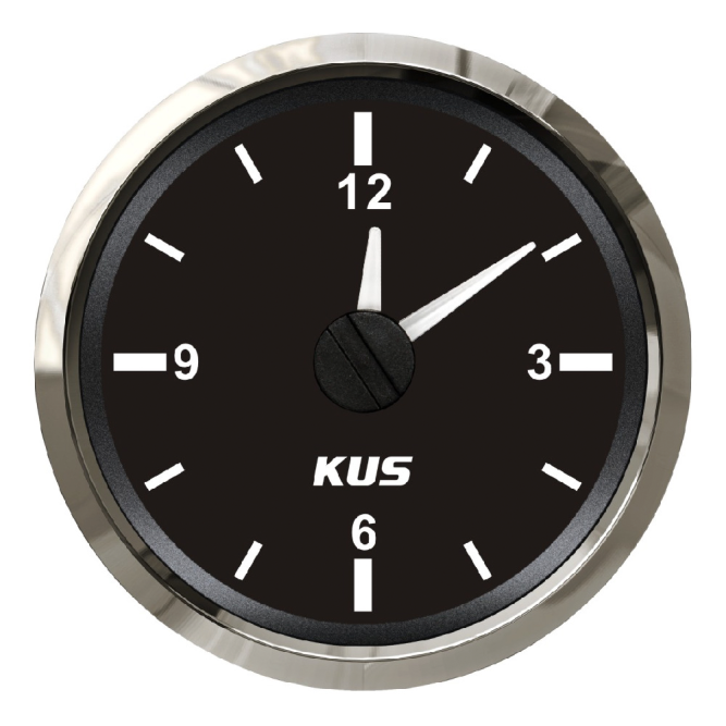 Часы судовые KUS Ободок - S.S.316 с черным циферблатом