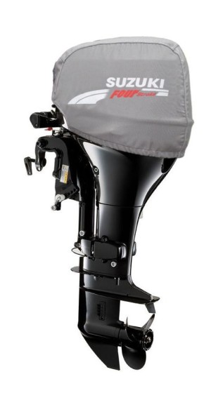 Чехол на капот Suzuki DF25V twin, стояночный, серый, уценённый Чехол на капот Suzuki DF25V twin, стояночный, серый, уценённый