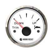 Трим-указатель 0-190 Ом, белый циферблат, нержавеющий ободок, д. 52 мм, Marine Rocket Трим-указатель 0-190 Ом, белый циферблат, нержавеющий ободок, д. 52 мм, Marine Rocket