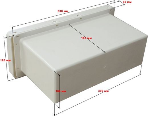 Ящик для мелочей врезной, с замком, белый