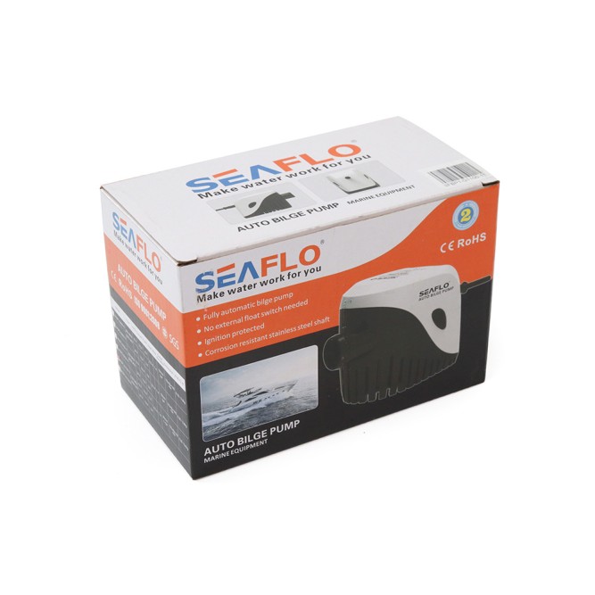 Помпа водооткачивающая автоматическая SeaFlo трюмная, 24V 750 галлон/час, патрубок 19 мм