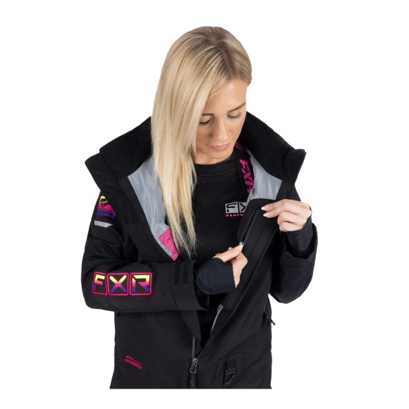 Комбинезон FXR Maverick F.A.S.T. с утеплителем Black/Neon Fusion, 4