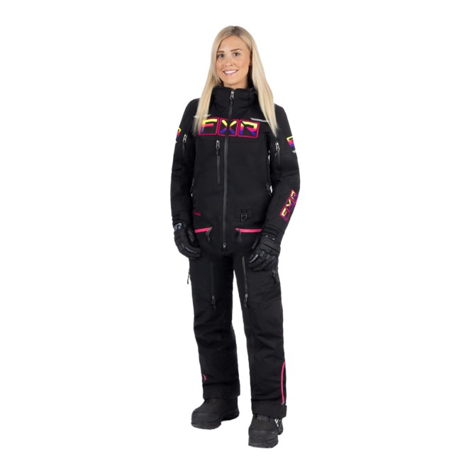 Комбинезон FXR Maverick F.A.S.T. с утеплителем Black/Neon Fusion, 4