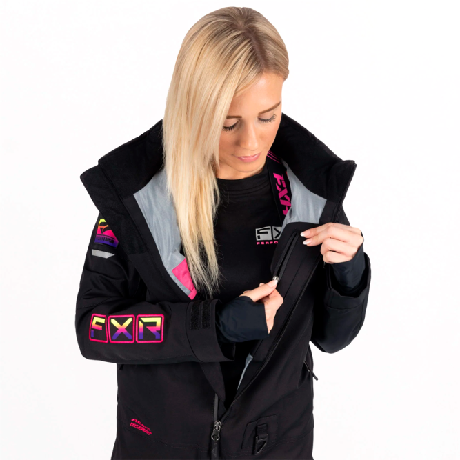 Комбинезон FXR Maverick F.A.S.T. с утеплителем Black/Neon Fusion, 4