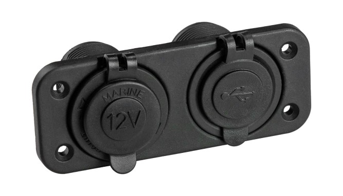 Панель с USB-разъемом 5в 2.1А и прикуривателем