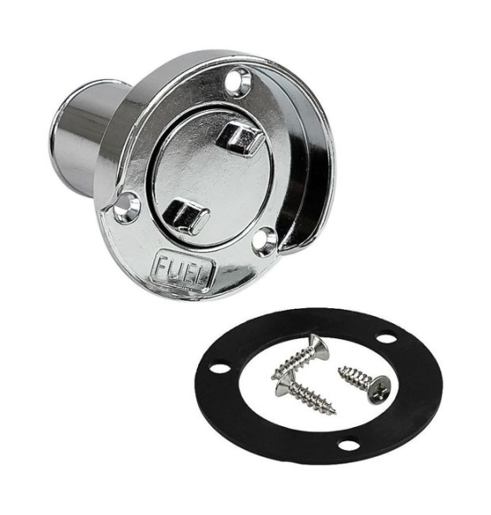 Горловина заливная для бензина с грязеотводом хромир. сталь