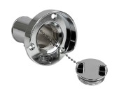 Горловина заливная для бензина с грязеотводом хромир. сталь Горловина заливная для бензина с грязеотводом хромир. сталь