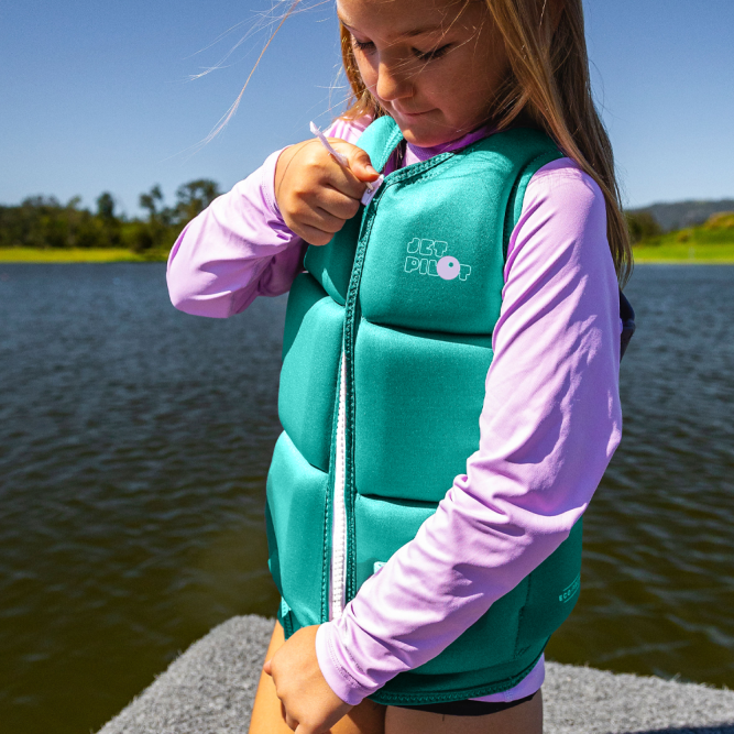 Детский страховочный жилет JetPilot Freeride Girls Eco Vest Teal, 165