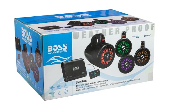 Морская акустика на таргу BOSS BPS4B, MRWT40RGB.4 Морская акустика на таргу BOSS BPS4B, MRWT40RGB.4