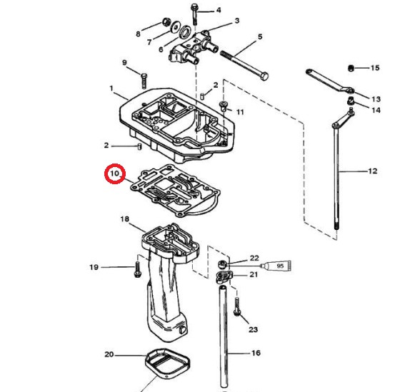 Прокладка под дейдвуд Mercury 40-60 (27-812866) (Omax) Прокладка под дейдвуд Mercury 40-60 (27-812866) (Omax)