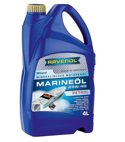 Моторное масло RAVENOL Marineoil PETROL 25W-40 mineral (4L)