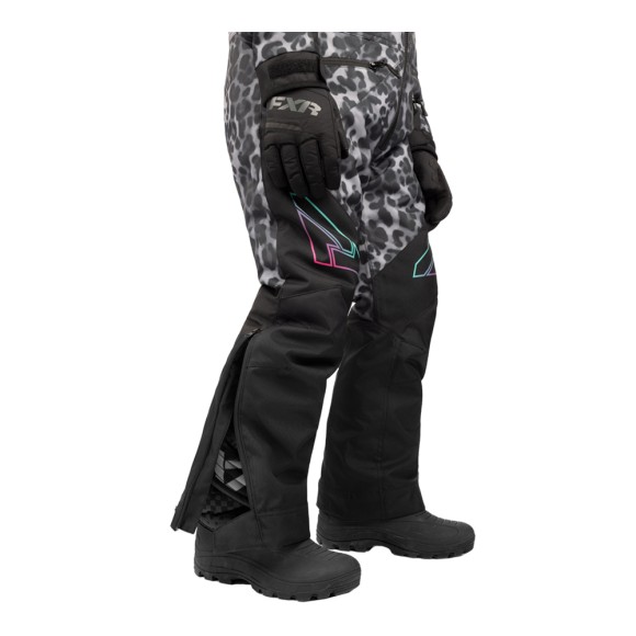 Детский комбинезон FXR CX с утеплителем Black Cheetah/Mint-Electric Pink, 4 Детский комбинезон FXR CX с утеплителем Black Cheetah/Mint-Electric Pink, 4