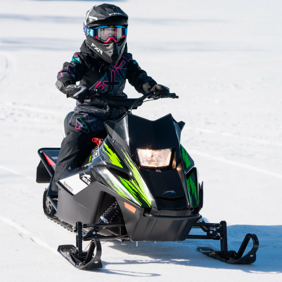 Детский комбинезон FXR CX с утеплителем Black Cheetah/Mint-Electric Pink, 4