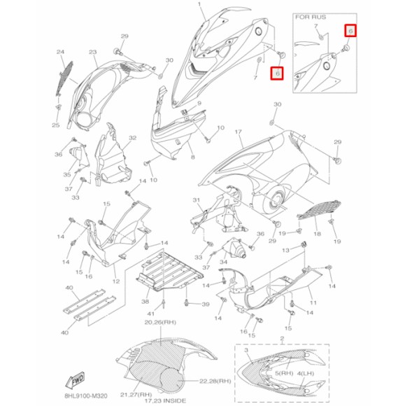 Крепление Капота снегоход Yamaha RS10/PZ50/FX10 (Venture, Nytro, Phazer, Apex) (Yamaha) Крепление Капота снегоход Yamaha RS10/PZ50/FX10 (Venture, Nytro, Phazer, Apex) (Yamaha)
