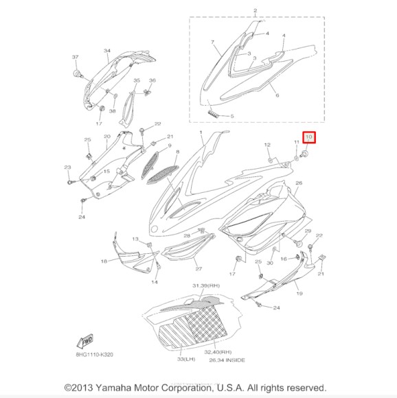 Крепление Капота снегоход Yamaha RS10/PZ50/FX10 (Venture, Nytro, Phazer, Apex) (Yamaha) Крепление Капота снегоход Yamaha RS10/PZ50/FX10 (Venture, Nytro, Phazer, Apex) (Yamaha)