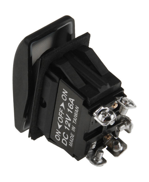 Переключатель трехпозиционный ON-OFF-ON 12 В/16А 5Р с подсветкой