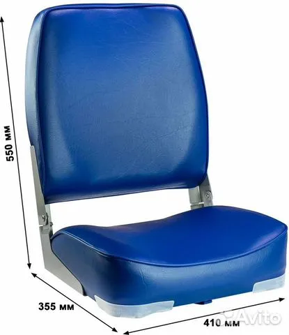 Кресло мягкое складное, высокая спинка, обивка винил, цвет синий, Marine Rocket