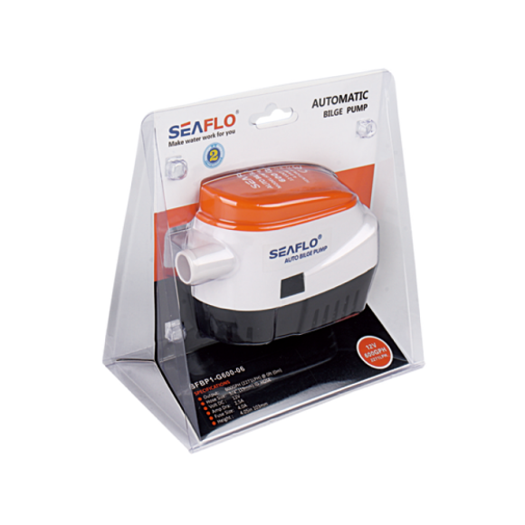 Помпа водооткачивающая автоматическая SeaFlo трюмная, 12V 750 галлон/час, патрубок 19 мм Помпа водооткачивающая автоматическая SeaFlo трюмная, 12V 750 галлон/час, патрубок 19 мм