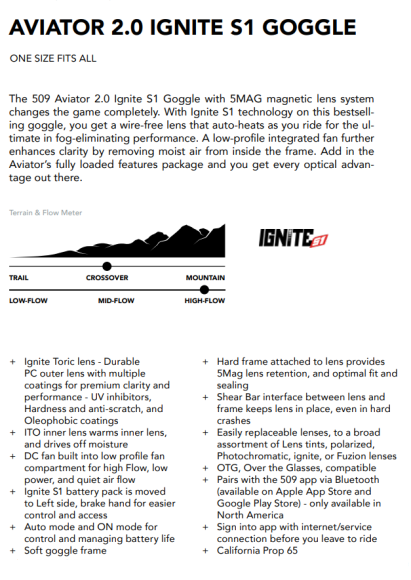 Очки 509 Aviator 2.0 S1 с подогревом Black with Yellow