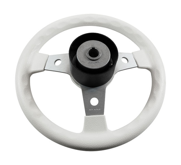 Рулевое колесо DELFINO обод белый,спицы серебряные д. 310 мм Рулевое колесо DELFINO обод белый,спицы серебряные д. 310 мм