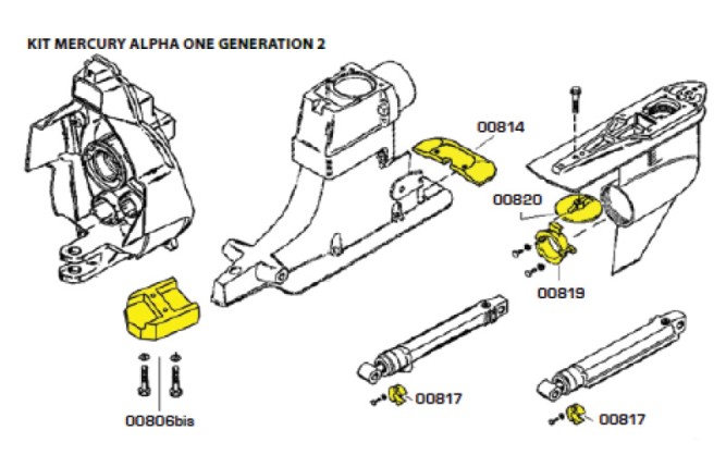 Комплект алюминиевых анодов ALPHA ONE Gen. 2