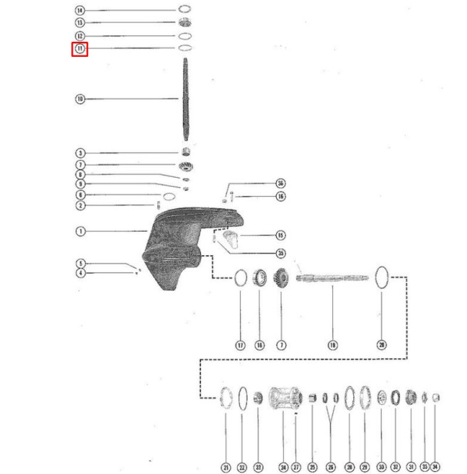 Кольцо резиновое MERCRUISER (25-54030; F523555) (Quicksilver)