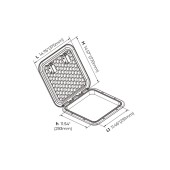 Крышка рундука SEAFLO 370x375 мм с замком, черный пластик